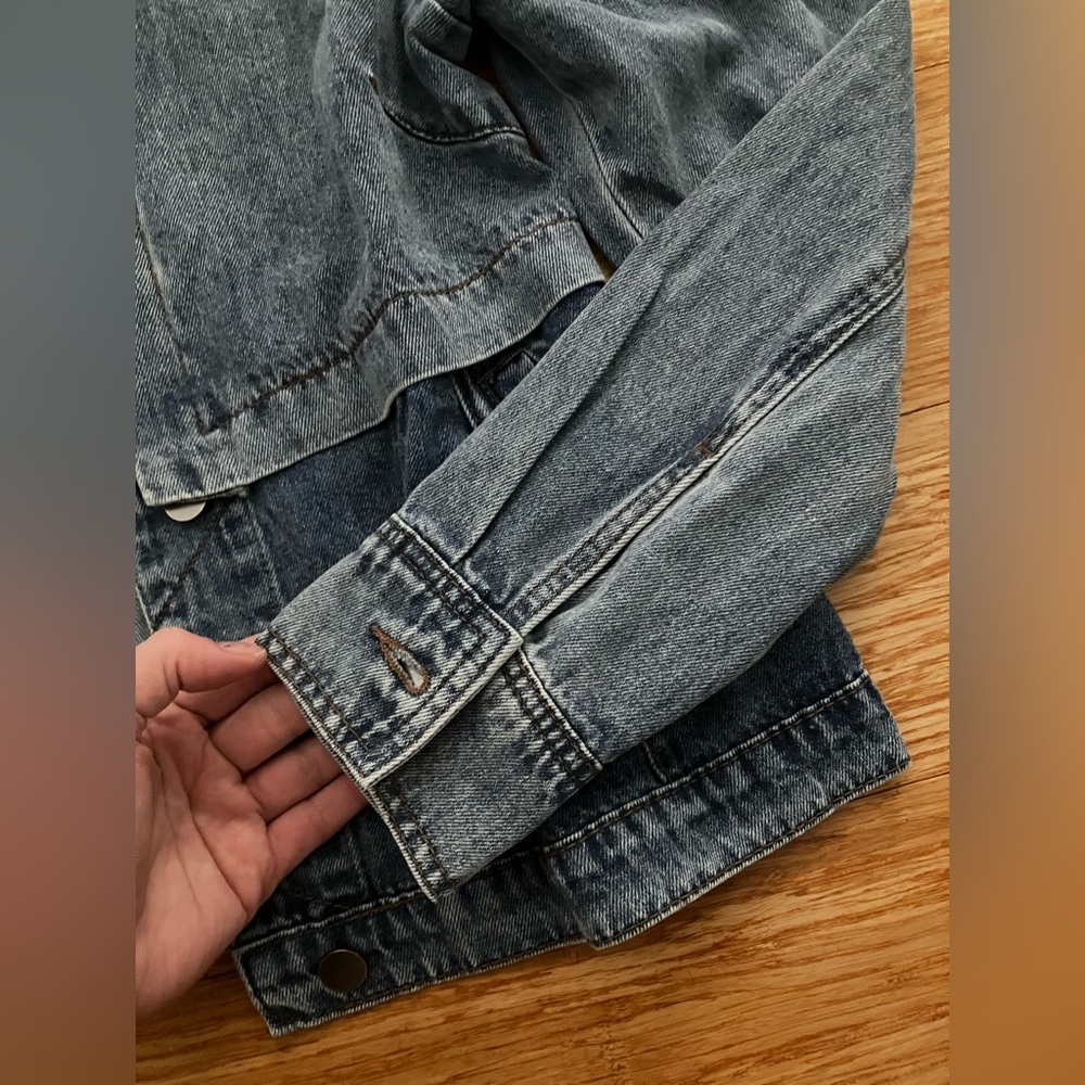 Vici Layered Two Tone Patchwork Denim Jacket - image 6